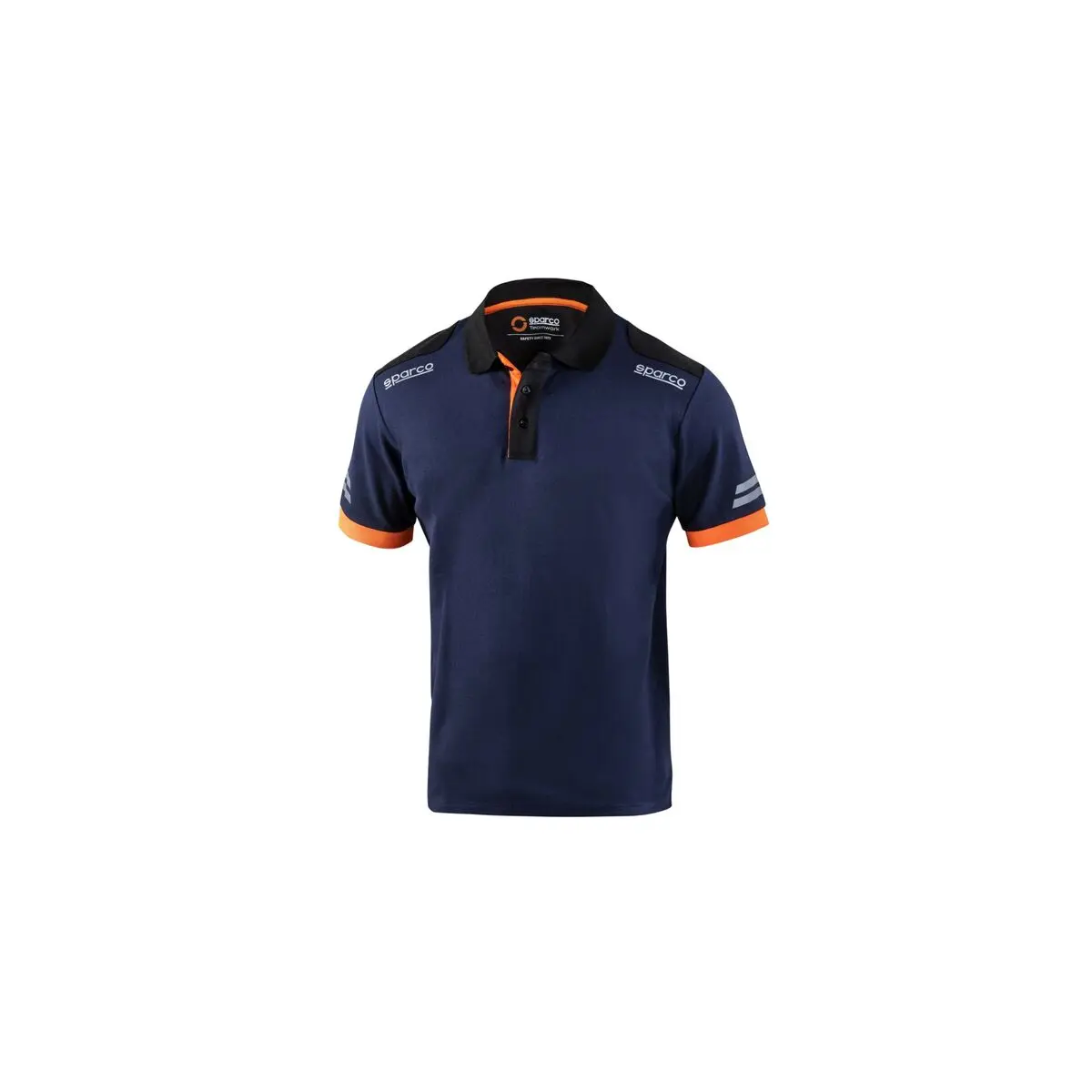 Polo a Maniche Corte Uomo Sparco TW Azzurro Arancio Blu scuro