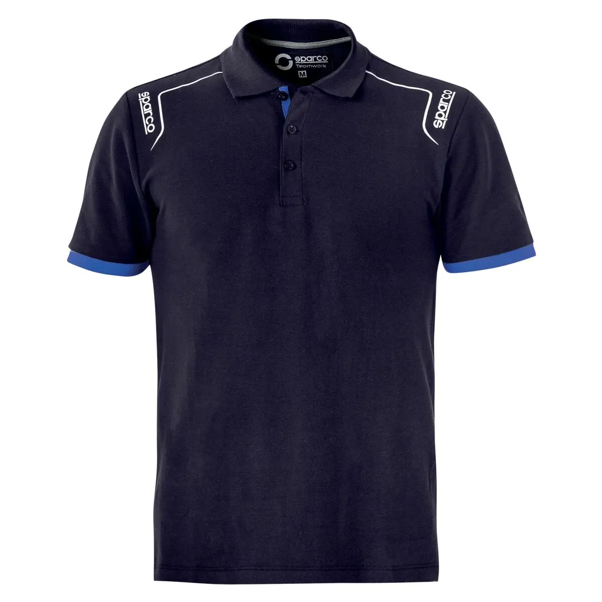 Polo a Maniche Corte Uomo Sparco TECH STRETCH Blu scuro Blu Marino