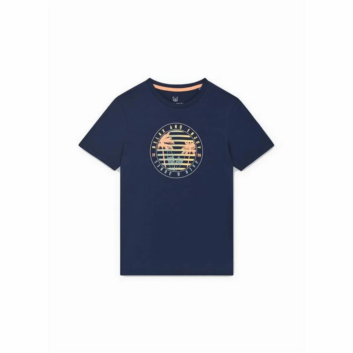 Maglia a Maniche Corte per Bambini Jack & Jones Jjsummer Smu Vibe Tee Blu Marino