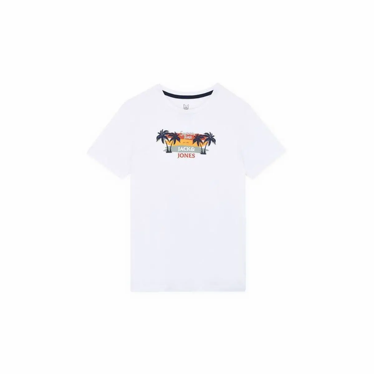 Maglia a Maniche Corte per Bambini Jack & Jones Jjsummer Smu Vibe Tee Bianco