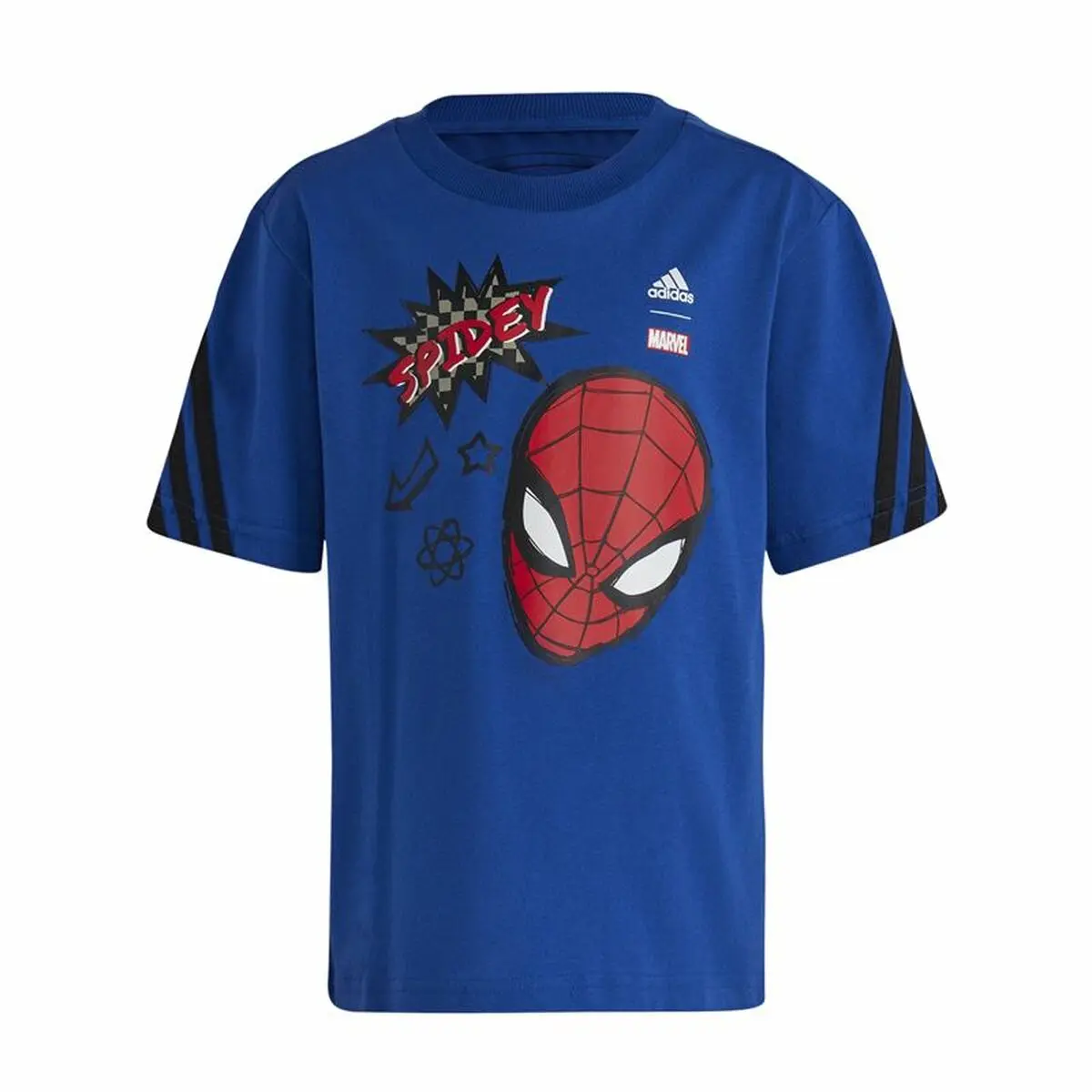 Maglia a Maniche Corte per Bambini Adidas Spider-Man Azzurro