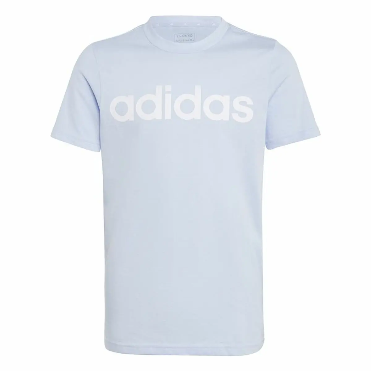 Maglia a Maniche Corte per Bambini Adidas Linear Logo Azzurro