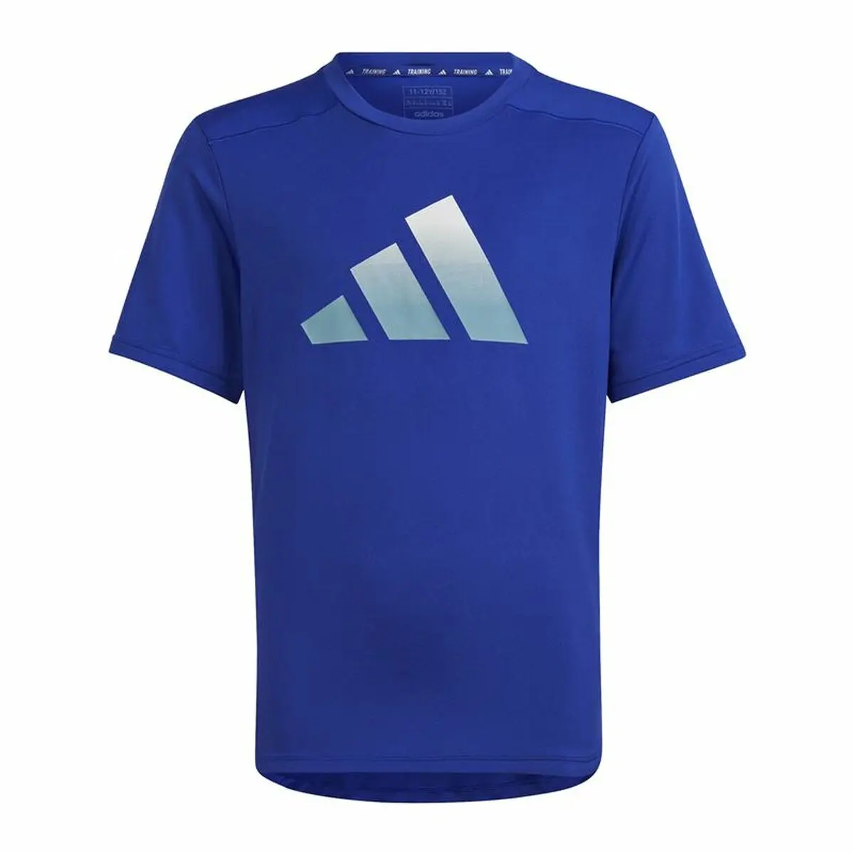 Maglia a Maniche Corte per Bambini Adidas Icons Aeroready Azzurro