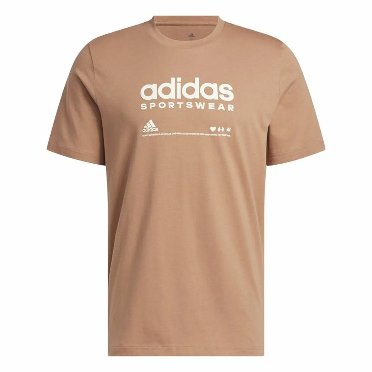 Maglia a Maniche Corte Uomo Adidas Lounge Marrone