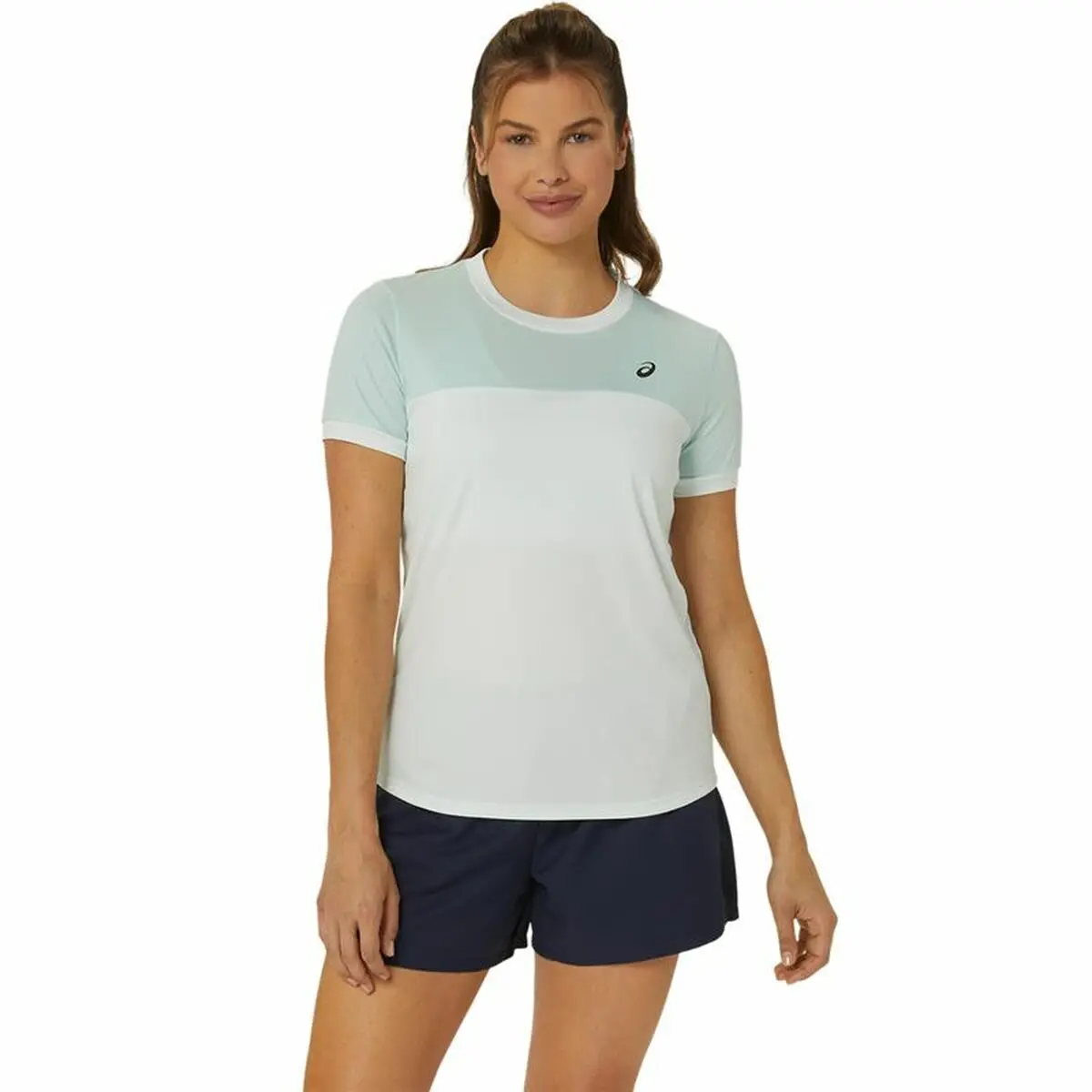 Maglia Sportiva a Maniche Corte Asics Court Bianco Donna Tennis