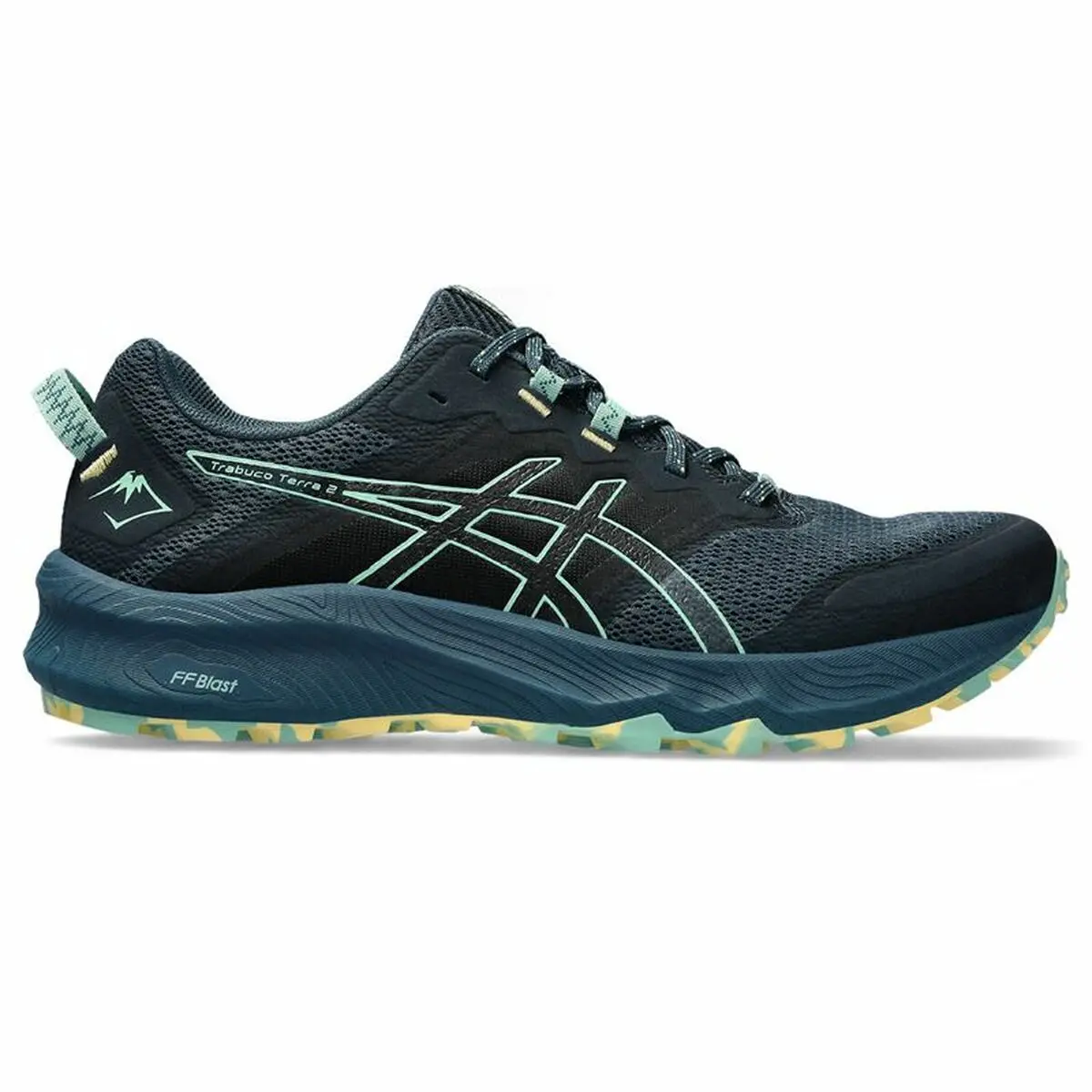 Scarpe da Running per Adulti Asics Trabuco Terra 2 Nero Blu Marino