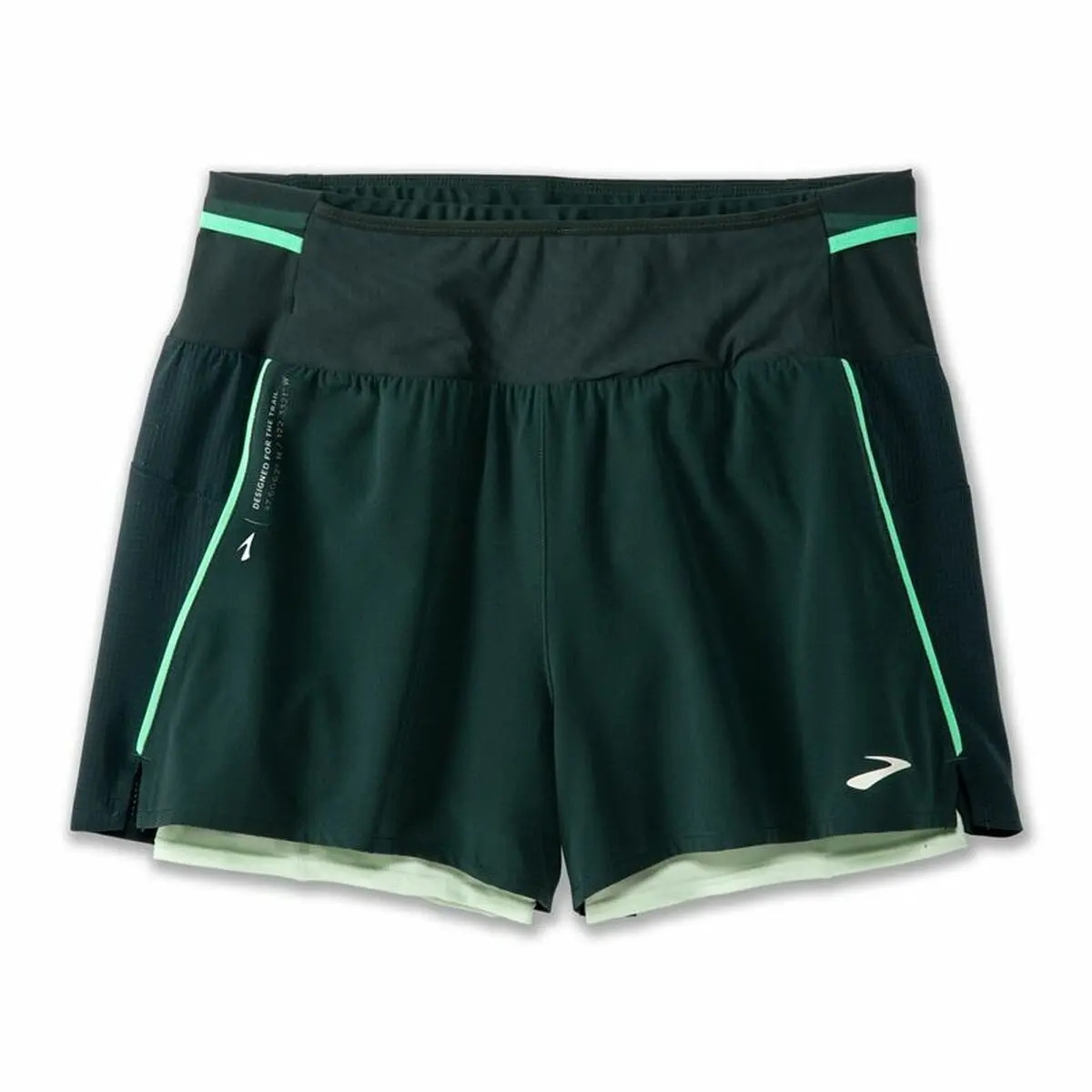 Pantaloncini Sportivi da Donna Brooks High Point 3" 2-in-1 2.0 Verde