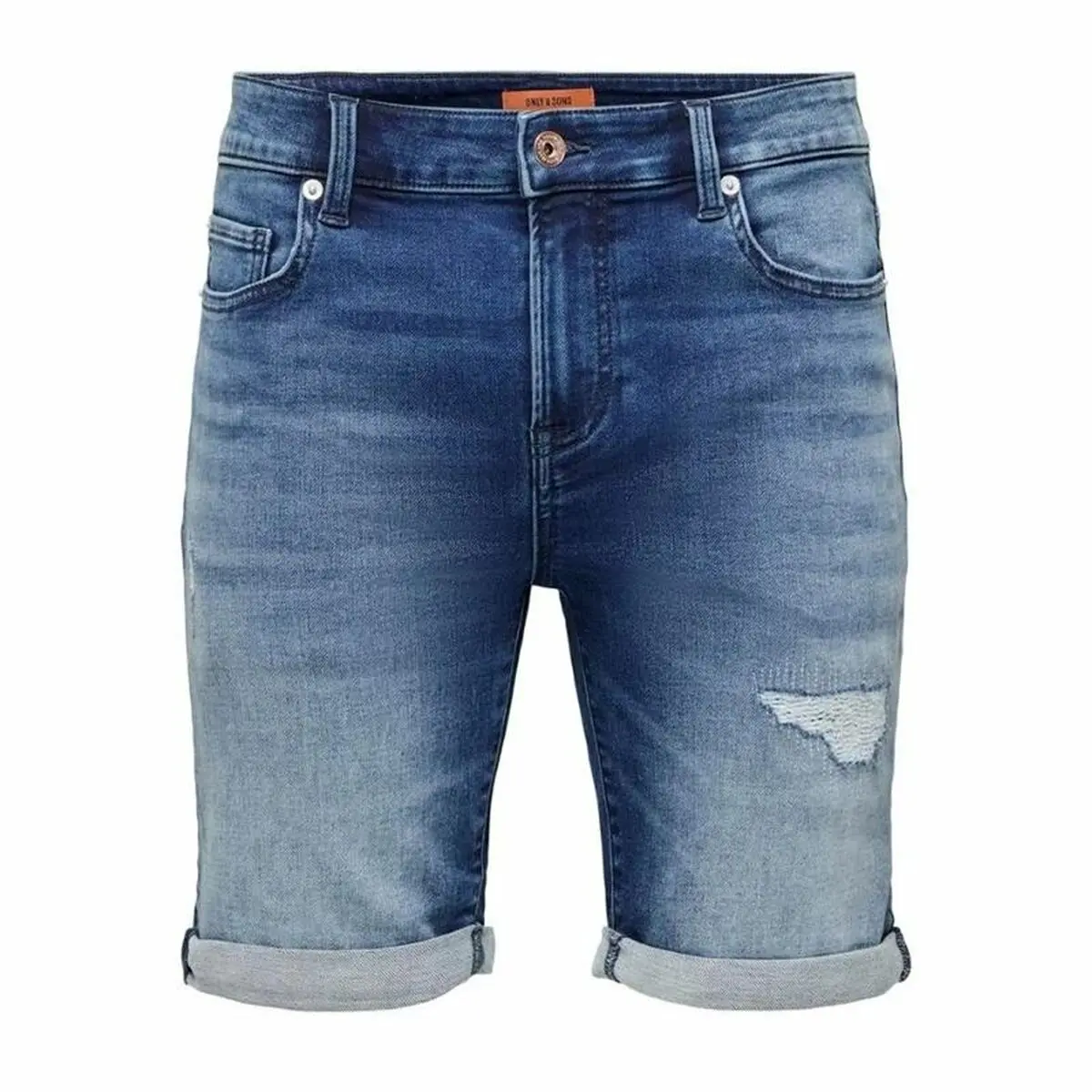 Shorts di Jeans per Uomo Only & Sons Onsply Dark Mid Blue Azzurro