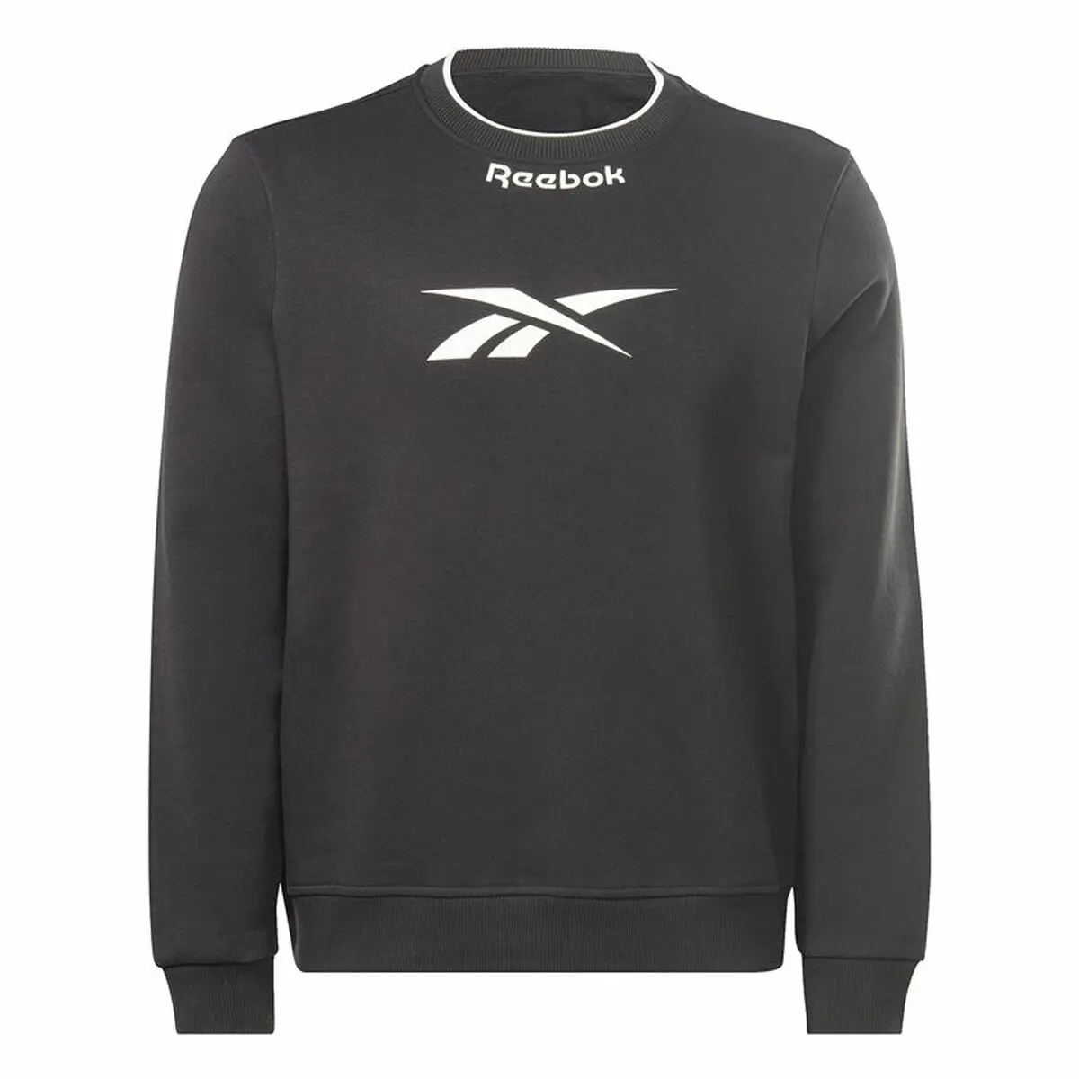 Felpa con Cappuccio Uomo Reebok RI Arch Logo Vector Bianco Nero