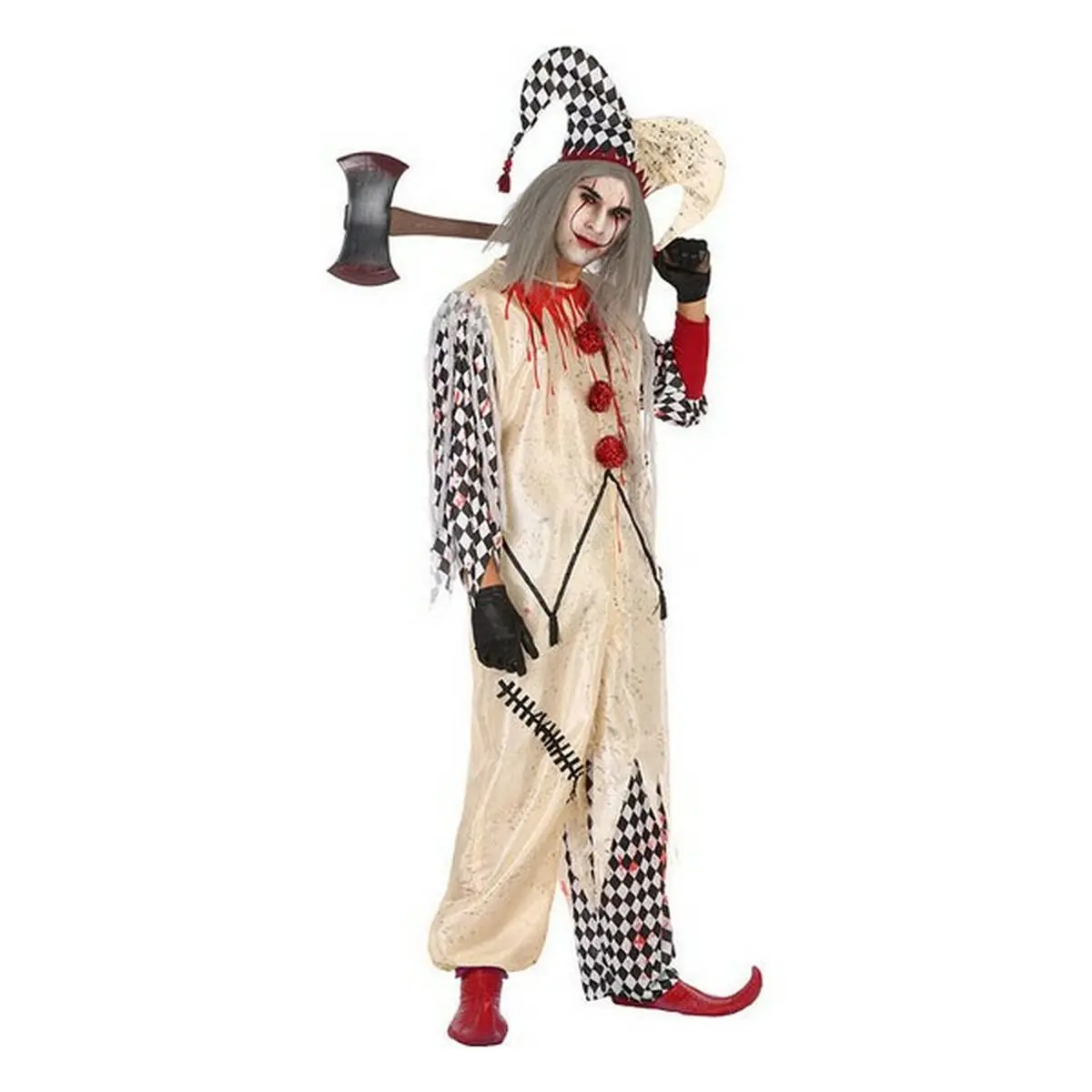 Costume per Adulti Multicolore Arlecchino Sanguinario Assassino (2 Pezzi) (2 pcs)