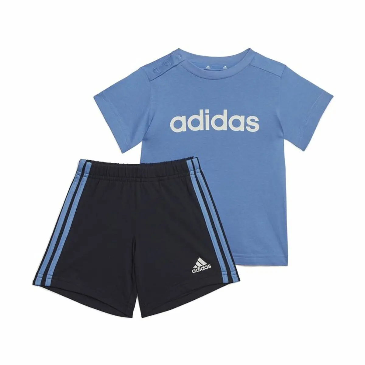 Completo Sportivo per Neonati Adidas 3 Stripes Azzurro