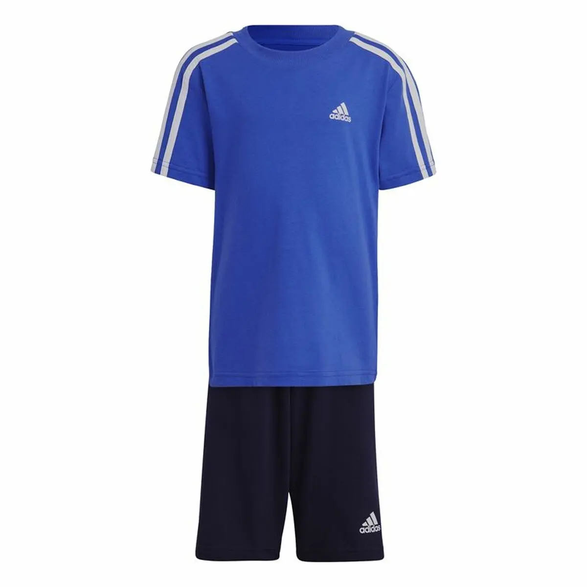 Completo Sportivo per Bambini Adidas 3 Stripes Azzurro