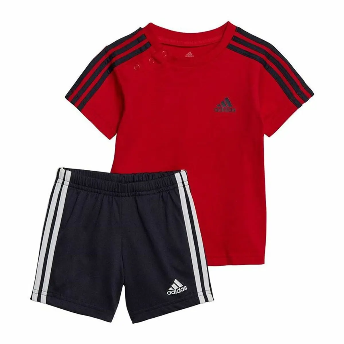 Completo Sportivo per Bambini Adidas 3 Stripes Rosso