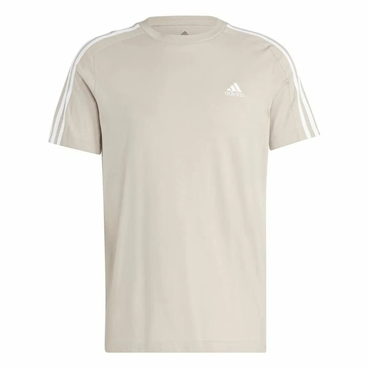 Maglia a Maniche Corte Uomo Adidas 3 Stripes Beige (L)