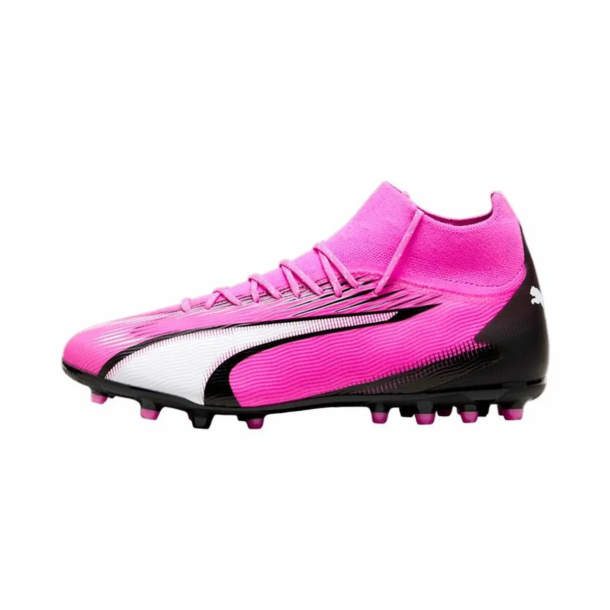 Scarpe da Calcio Multitacchetti per Adulti Puma Ultra Pro MG Bianco Rosa scuro