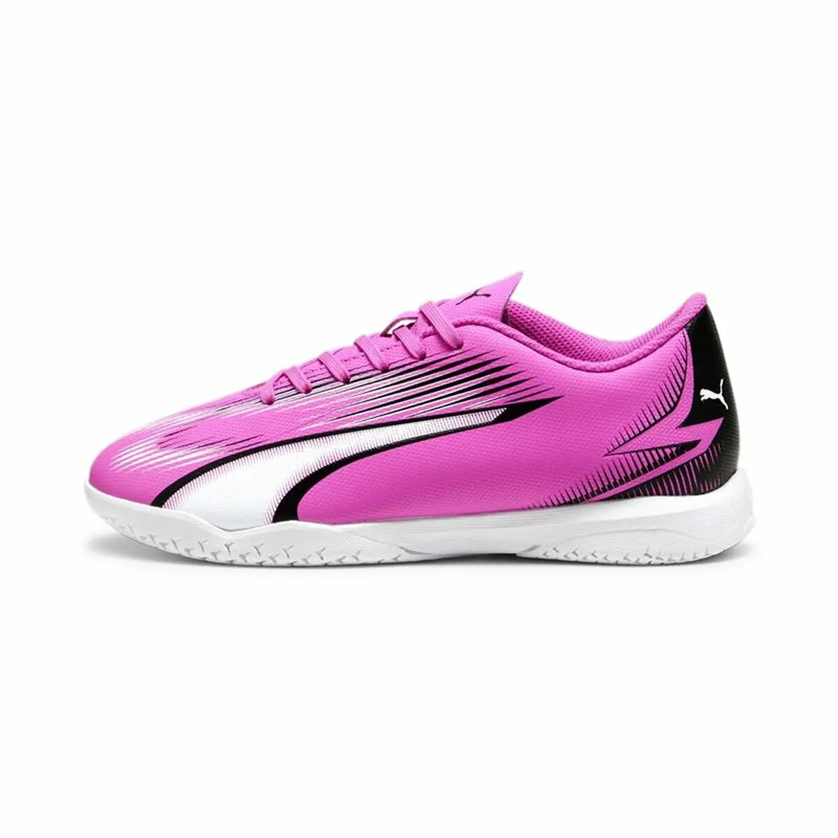 Scarpe da Calcio a 5 per Bambini Puma Ultra Play Bianco Rosa scuro Per bambini Unisex