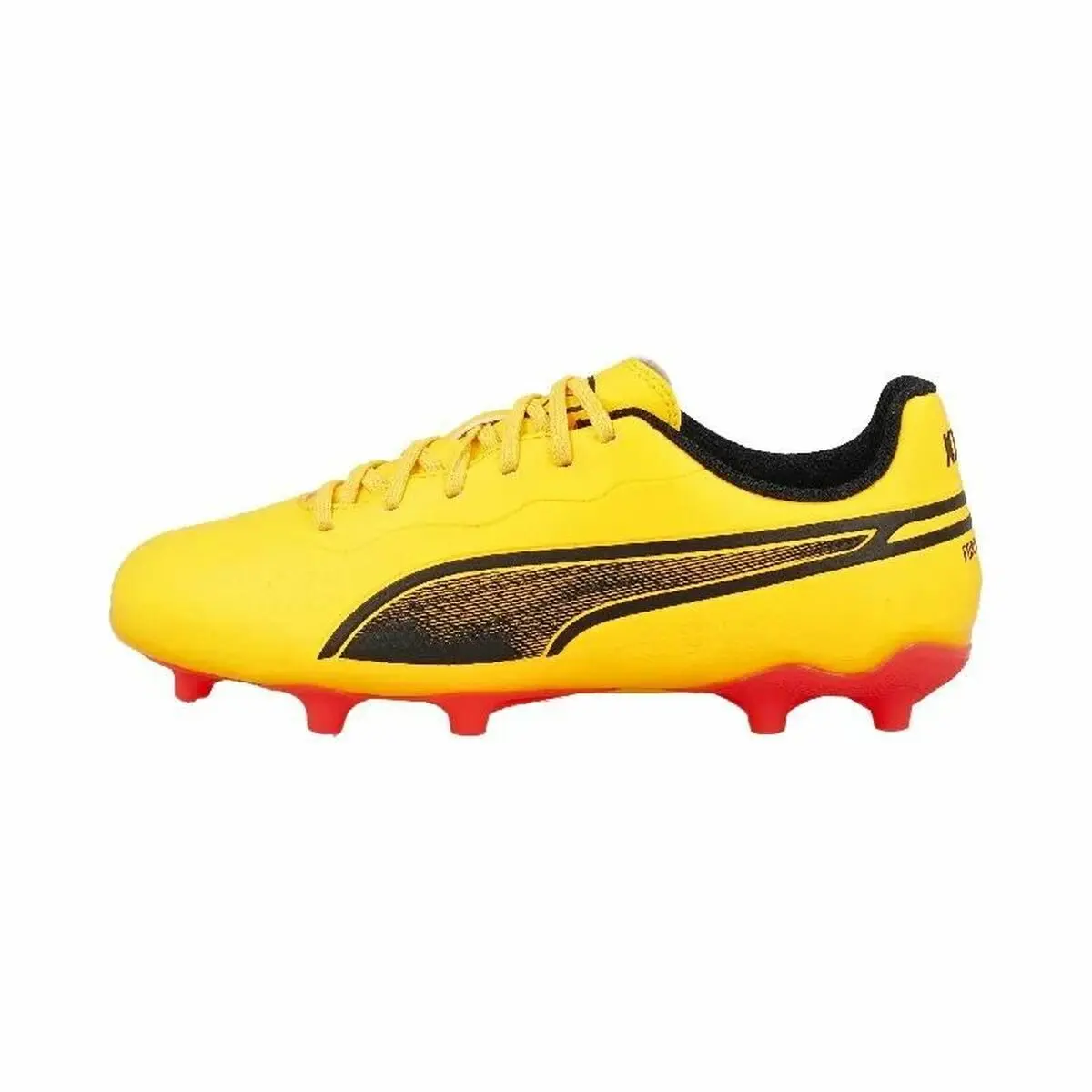 Scarpe da Calcio per Bambini Puma King Matc FG/AG Giallo Arancio