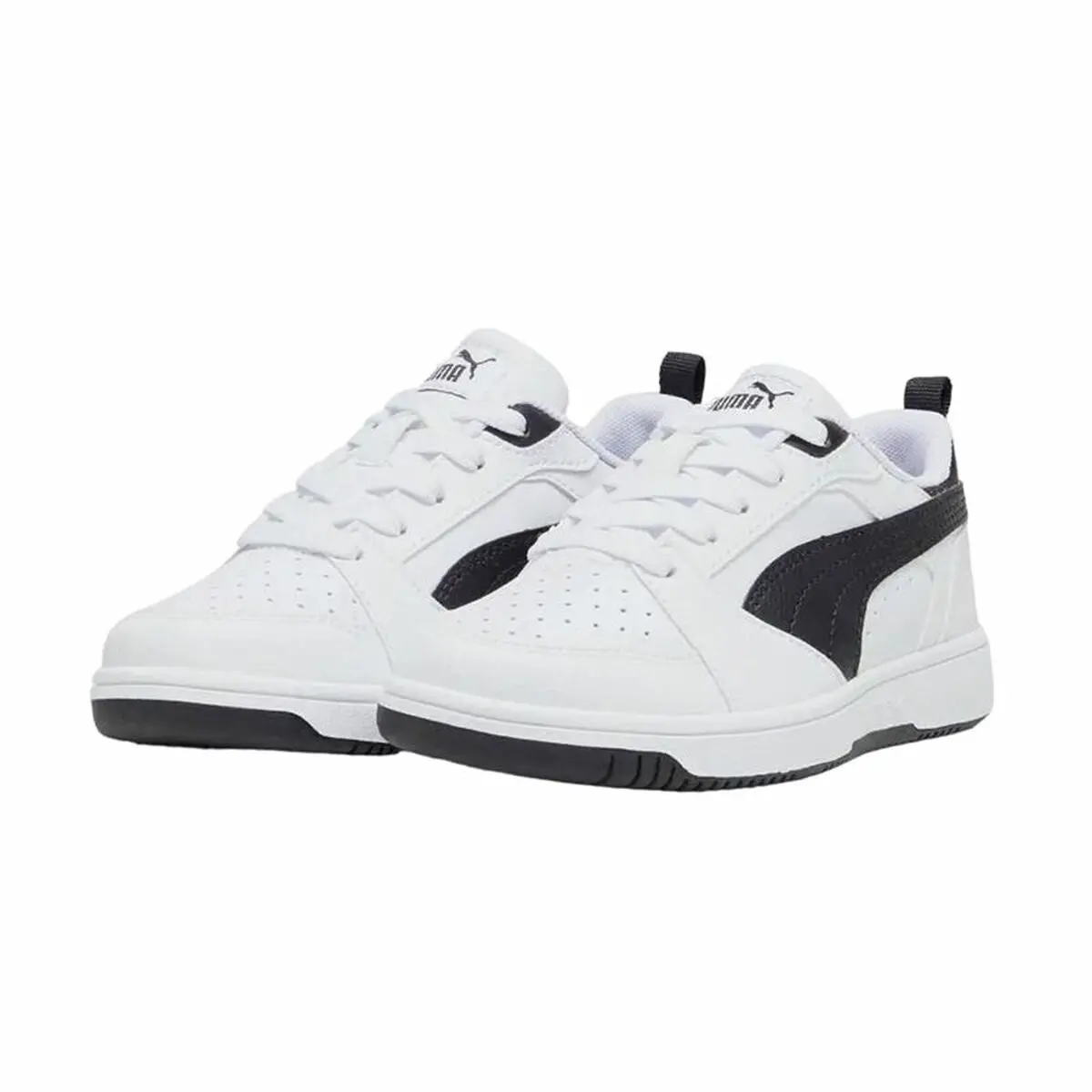 Scarpe da Tennis Casual Bambino Puma Rebound V6 Lo A Bianco Nero