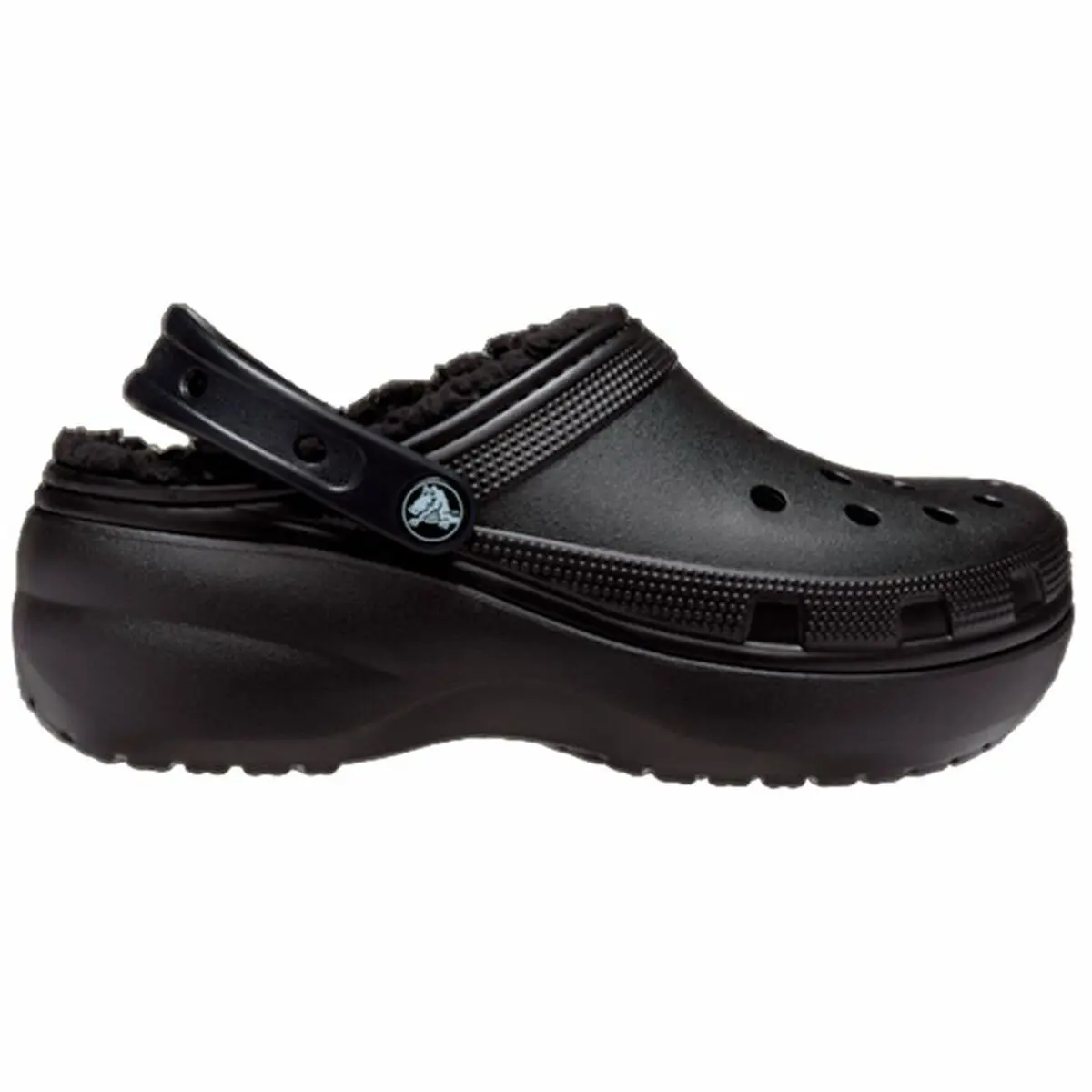 Zoccoli Crocs Classic Platform Lined Clog Nero