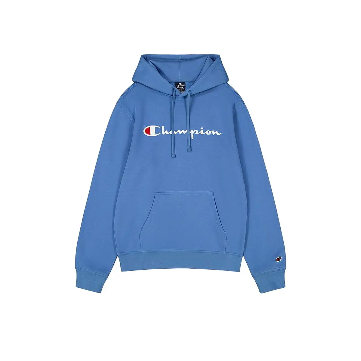 Felpa con Cappuccio Uomo Champion HOODED SWEATSHIRT 220253 CBU Azzurro