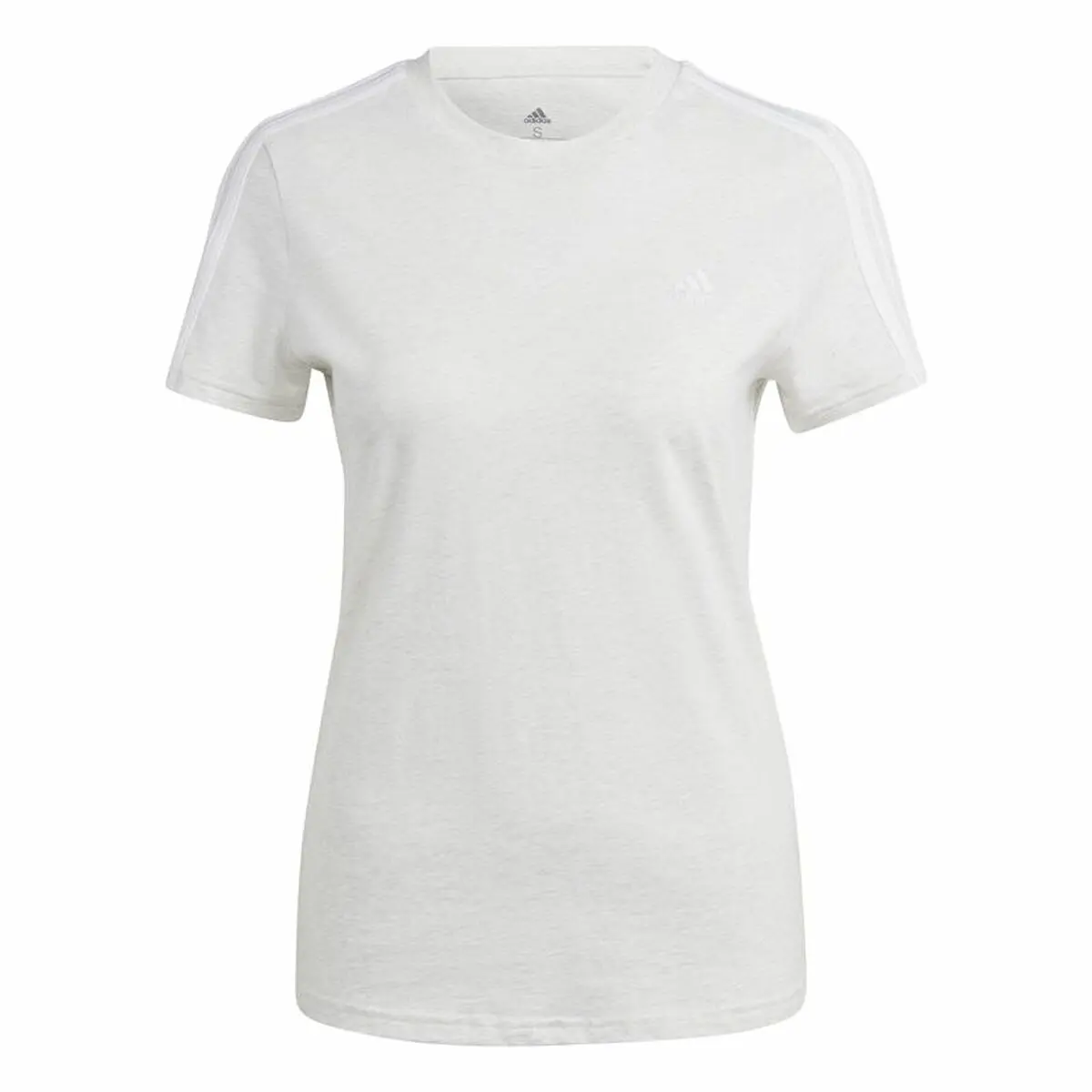 Maglia a Maniche Corte Donna Adidas 3S Bianco