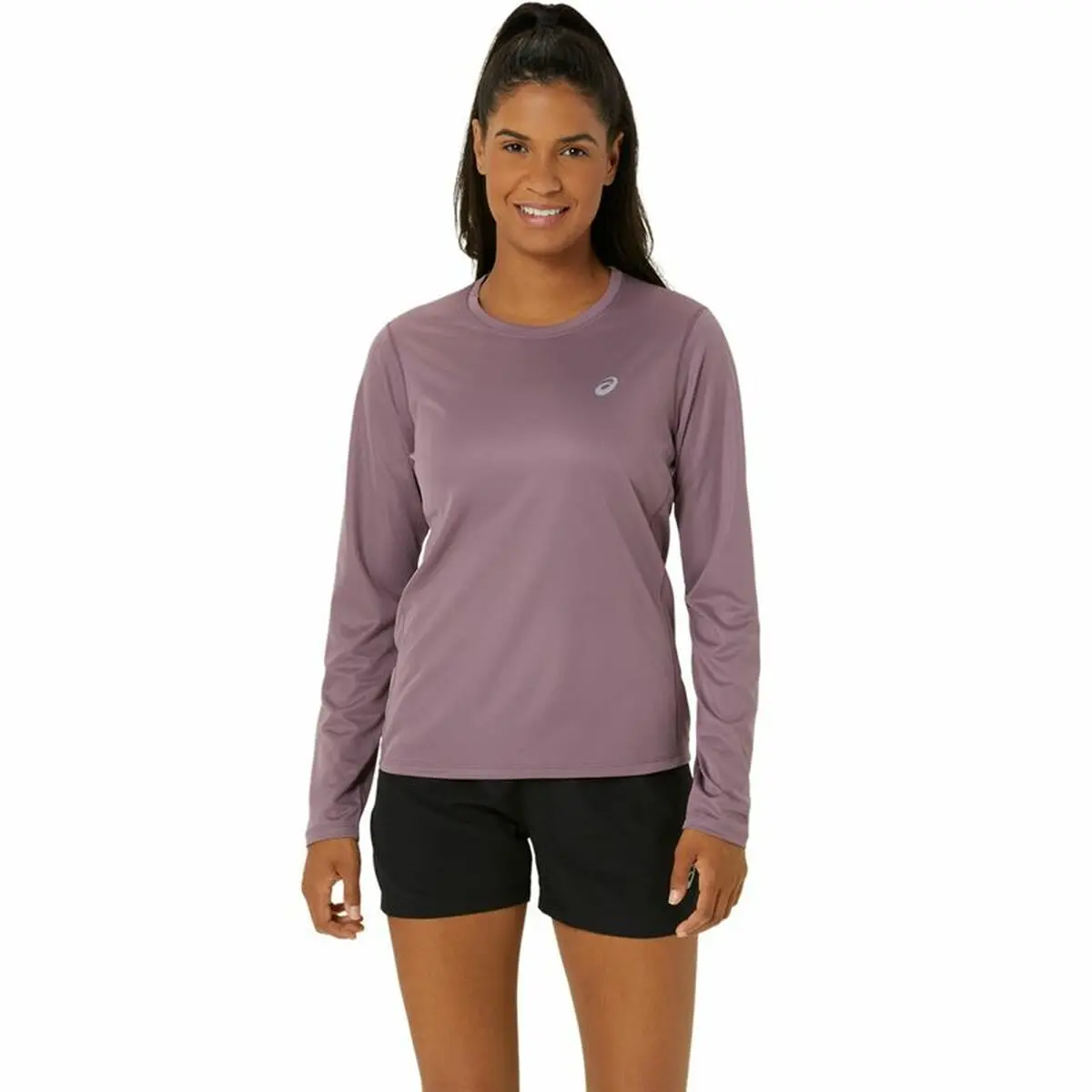 Camicia a Maniche Lunghe Donna Asics Core Ls Top Rosa Prugna