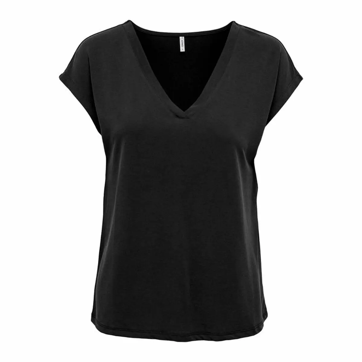 Maglia a Maniche Corte Donna Only Onlfree Life Mod.V-Neck Nero