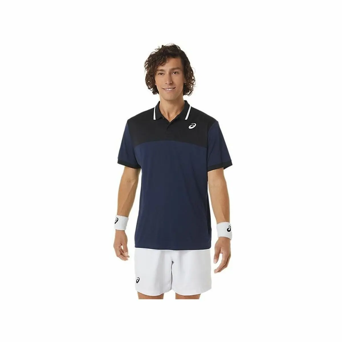 Polo a Maniche Corte Uomo Asics Court Blu Marino