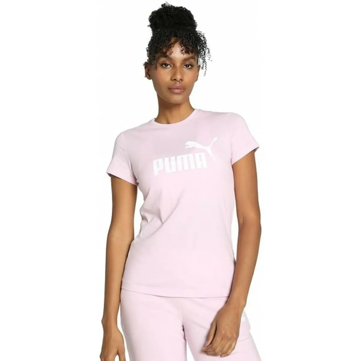 Maglia a Maniche Corte Donna Puma ESS LOGO TEE 586775 60 Rosa