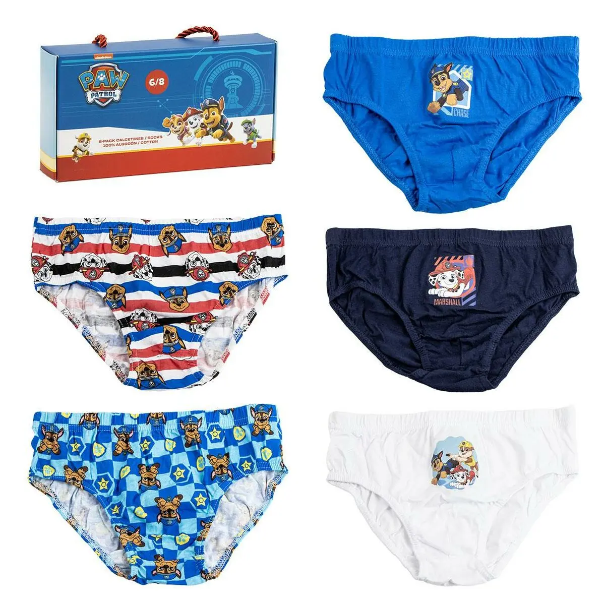 Pacco di Slip da Uomo The Paw Patrol Multicolore 5 Unità