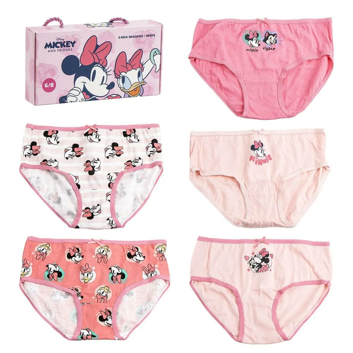 Confezione di Slip da Bambina Minnie Mouse Multicolore 5 Unità