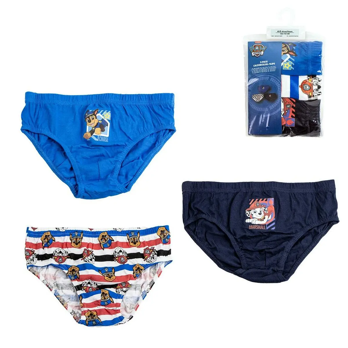 Pacco di Slip da Uomo The Paw Patrol Multicolore 3 Unità