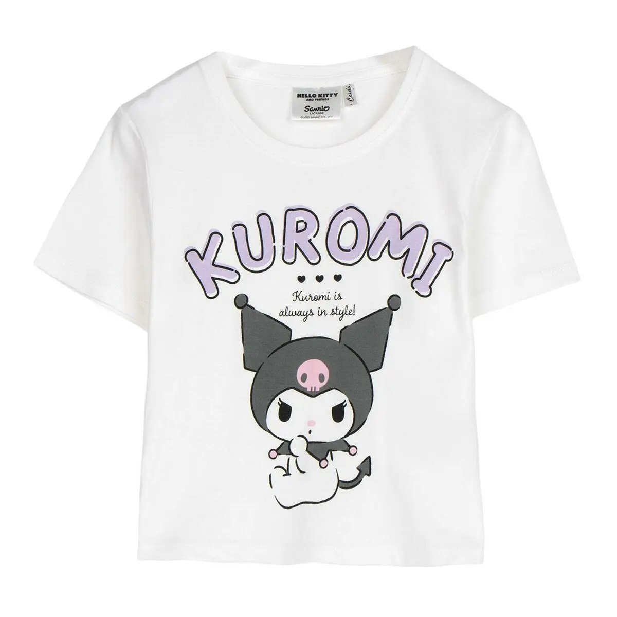 Maglia a Maniche Corte per Bambini Hello Kitty Bianco