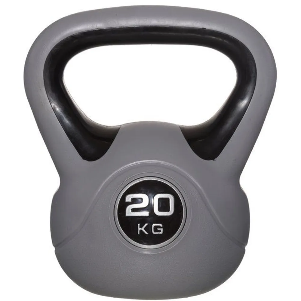 Kettlebell Esercizio Fisico Fitness Peso in Ghisa e Cemento 20 kg Manico Comodo (1)