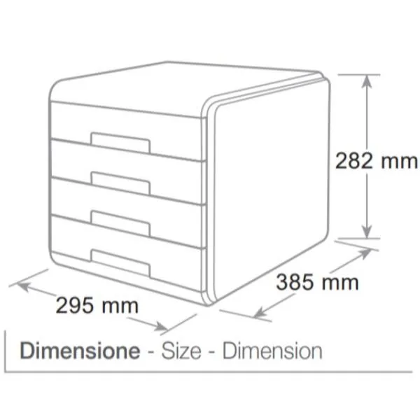 CASSETTIERA MYDESK 4CASSETTI TURCHE