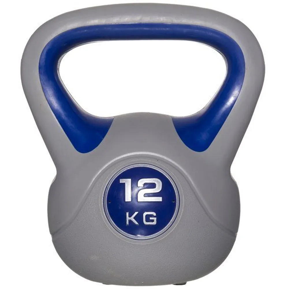 Kettlebell Esercizio Fisico Fitness Peso in Ghisa e Cemento 12 kg Manico Comodo (1)