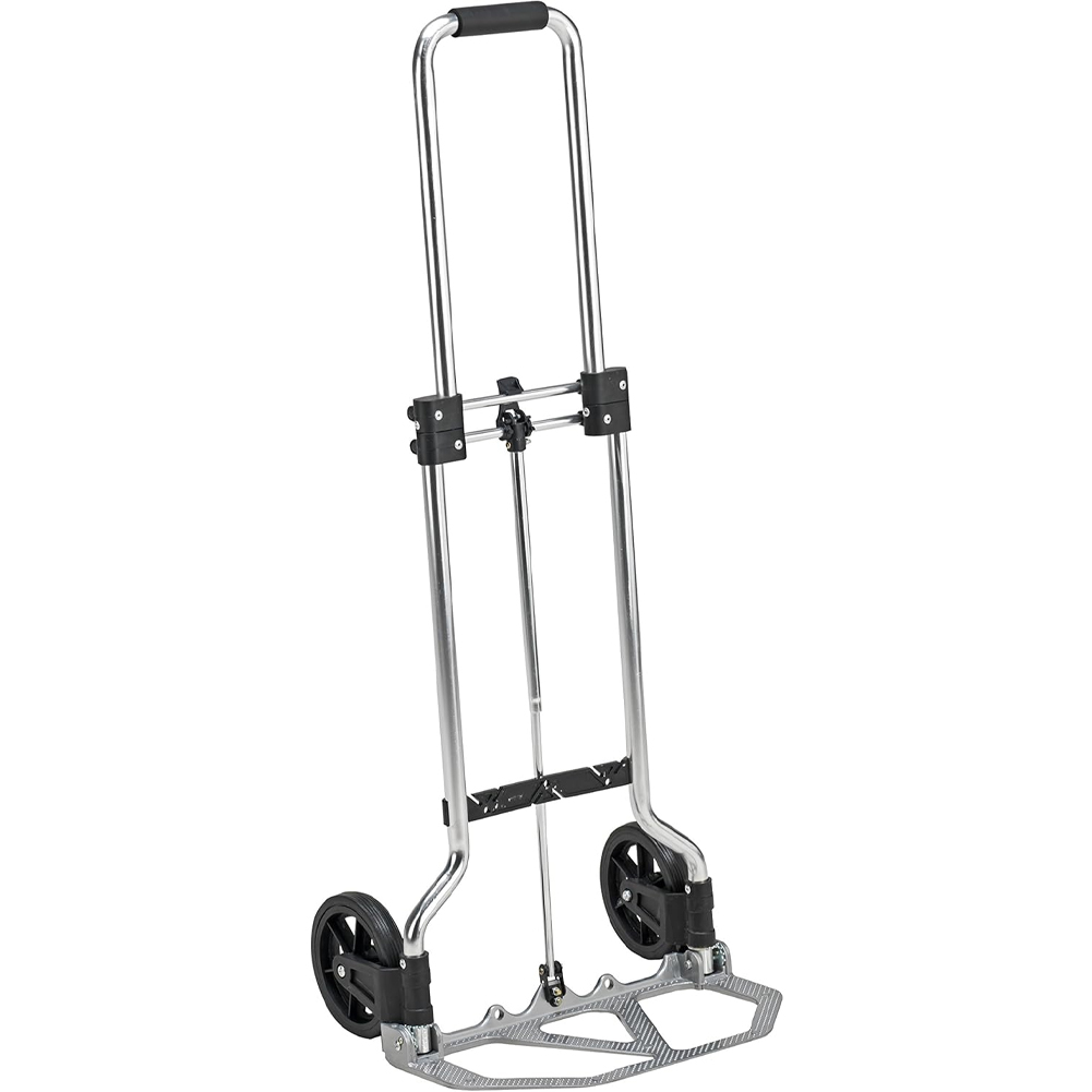 Carrello in Alluminio Pieghevole Portata Massima 45 kg Portapacchi Salvaspazio (1)