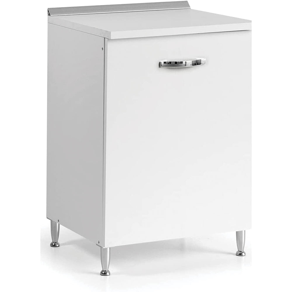 Mobile Mobiletto Base Per Cucina Componibile Colore Bianco Frassino (60x50x85) (1)