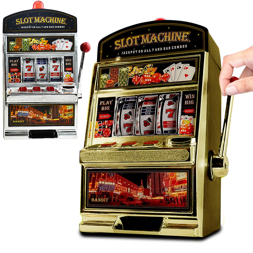 Salvadanaio Slot Machine con Luci Stile Las Vegas Gioco Arcade Idea Regalo (1)