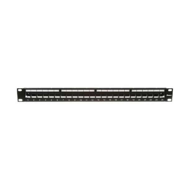 PANN.1U PER 24 RJ45S KEYSTONE NERO