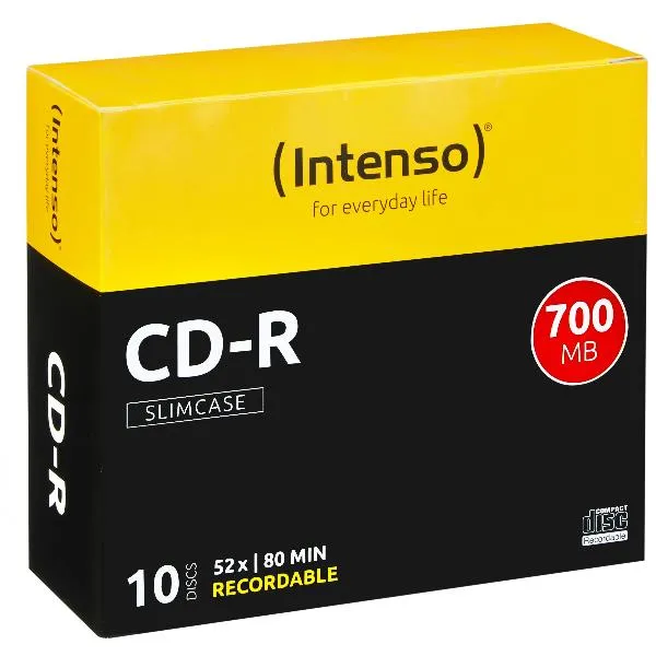 CD-R 700 MB/80 M.52X SLIM CASE 10PZ