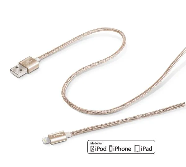 USB-A TO LIGHTNING 10W CABLE GOLD