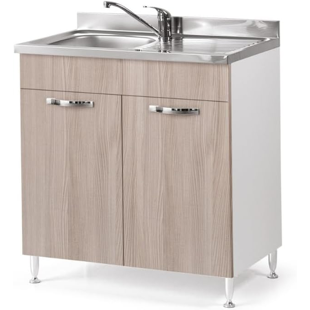 Mobile Sottolavello Mobiletto Base Per Cucina Componibile 2 Ante Olmo 80x50x85cm (1)