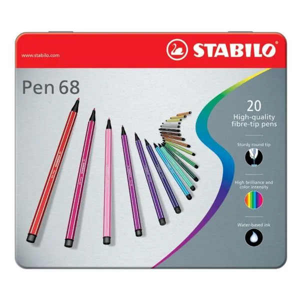 AST20 STABILO PEN 68 COL ASSORT