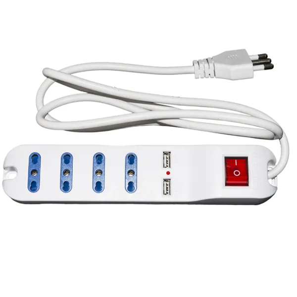 MULTIPRESA 4 PRESE ITA  2 USB