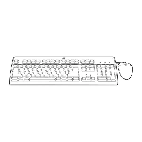 HPE USB BFR-PVC IT KEYBOARD/MOUSE