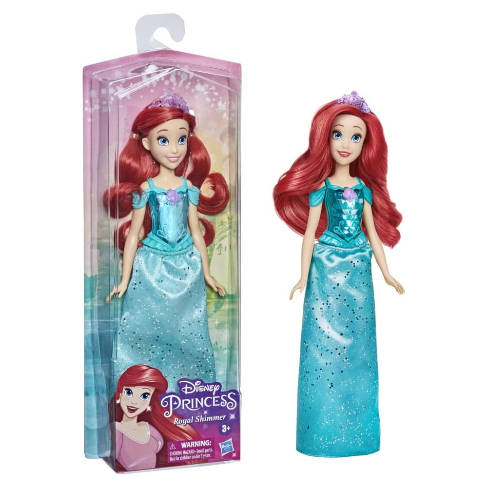 Disney Princess Royal Shimmer Bambola di Ariel Fashion Doll con Gonna e Accessori (1)