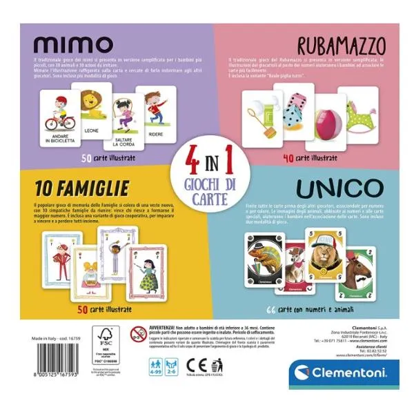 4IN1 GIOCO DI CARTE