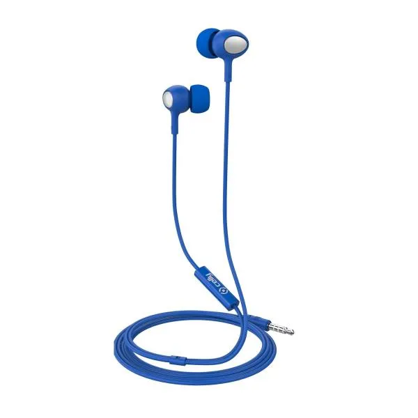 STEREO EAR 3.5MM ROUND CABLE BLUE