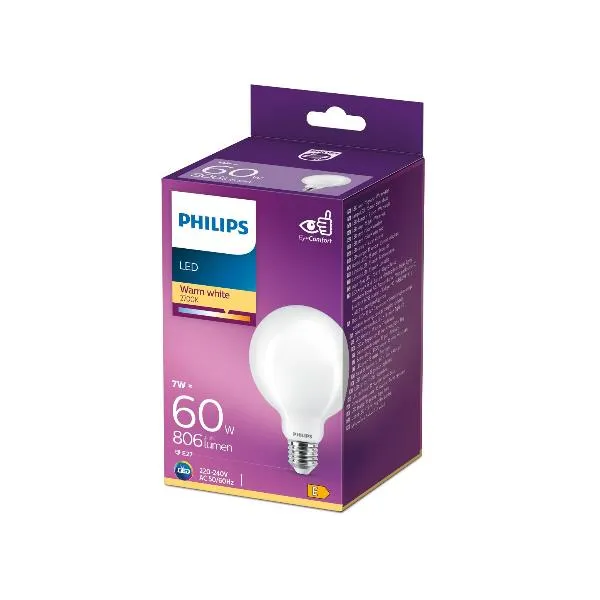 LED GLOBO VETRO 60W E27 2700K NO